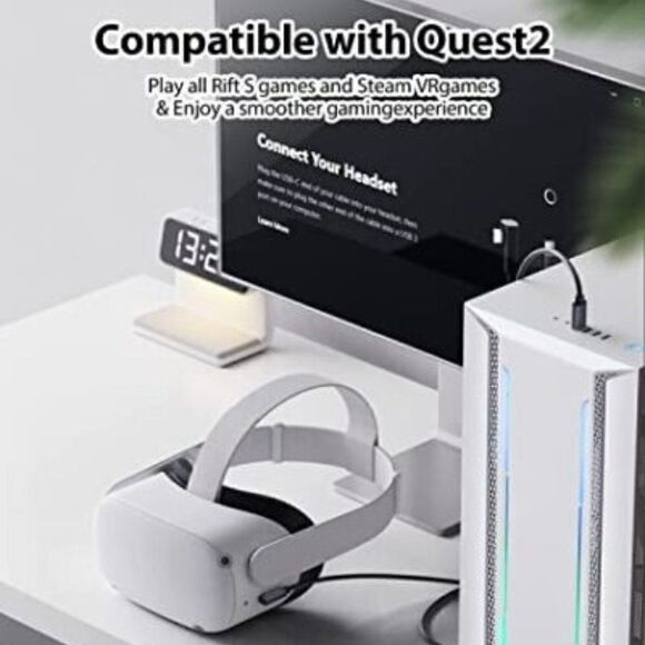 20ft Link Cable for Oculus Quest 2 VR Type C-A PC Gaming & Charging Cord Charger - Picture 7 of 9